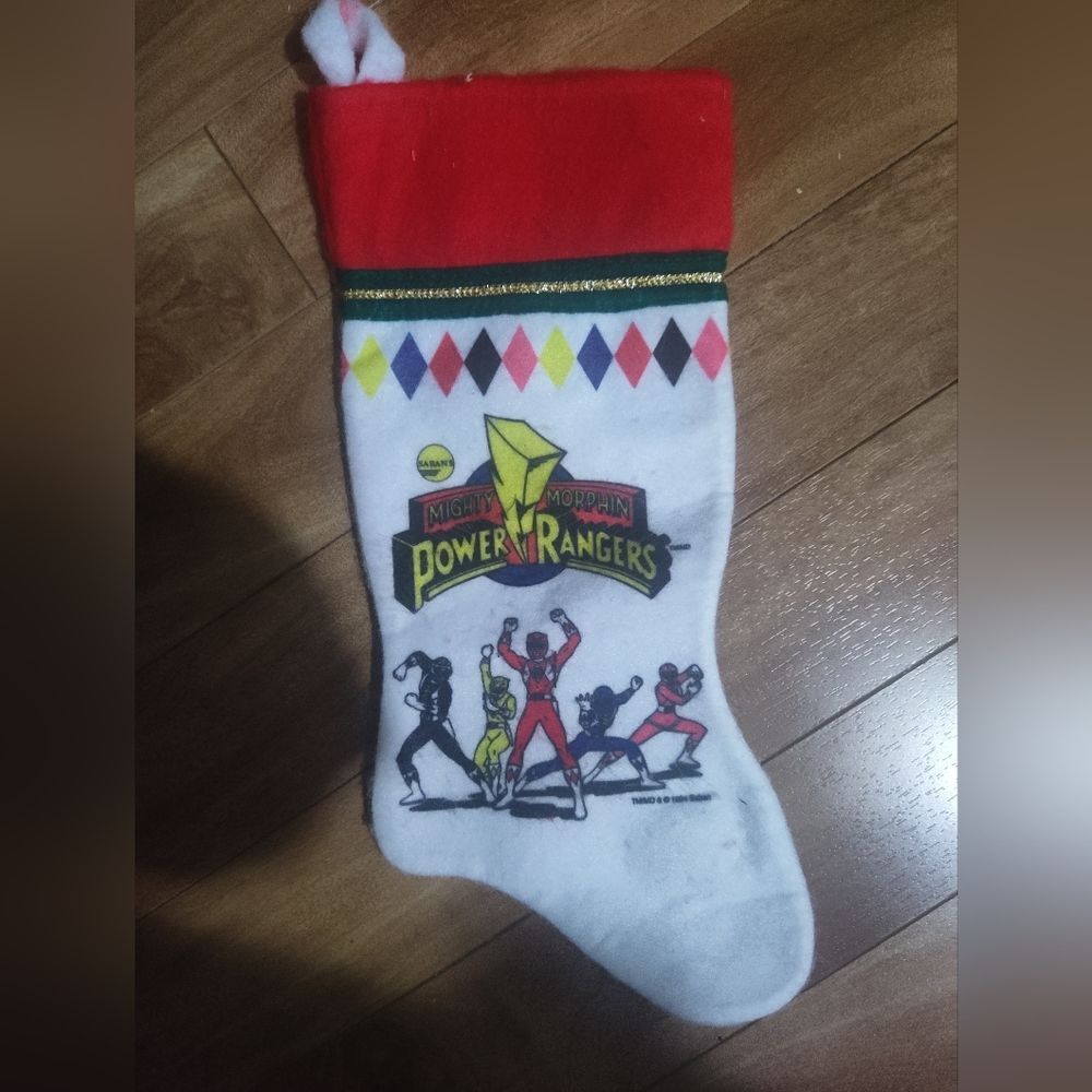 🏷Vintage Mighty Morphin Power Rangers Christmas Stocking